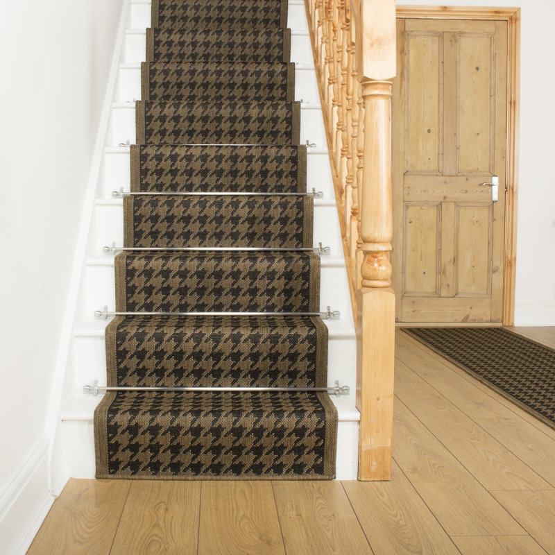 Cosimo Houndstooth Hand Woven Area Rug, Runner 80 x 480cm