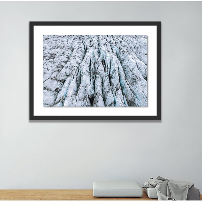 The Frozen Labyrinth II Print by Michael Schauer, 29" H x 40" W x 2.5" D, Black