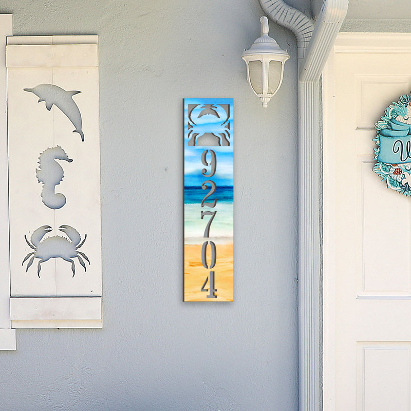 Plaque d'adresse crabe 1 ligne, Oui