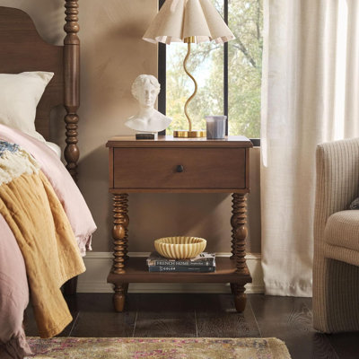 Drawer Spindle Bedside Table