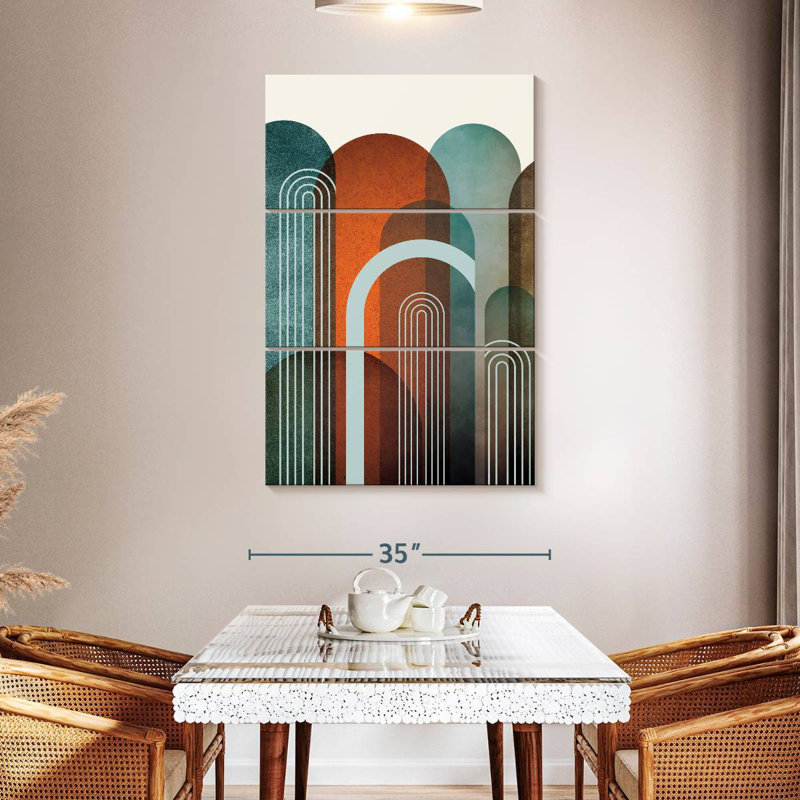 Avery Mid-Century Arches orange sarcelle I