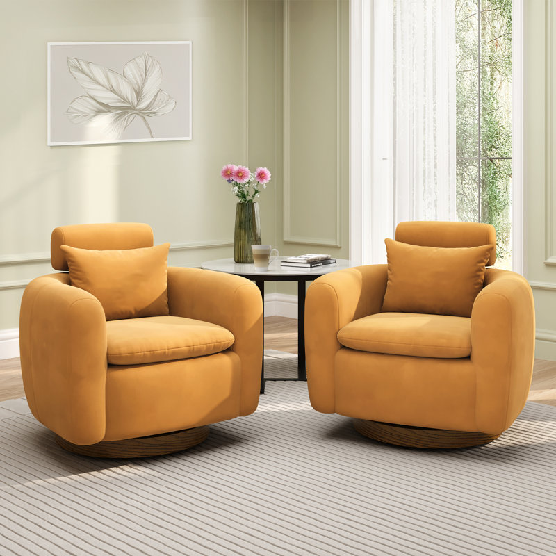 Fauteuil d'appoint pivotant surdimensionné 35 po