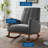 Kuhlmann Performance Velvet Rocking Chair In Light Grey-619724119