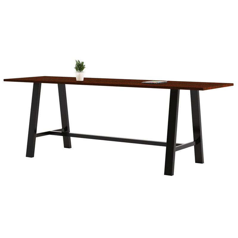 Midtown Solid Wood Breakroom Table, Mahogany, 41" H x 120" L x 36" W