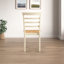 Alissah Solid Wood Farmhouse Dining Table Set with x4 Whitley Dining Chairs
