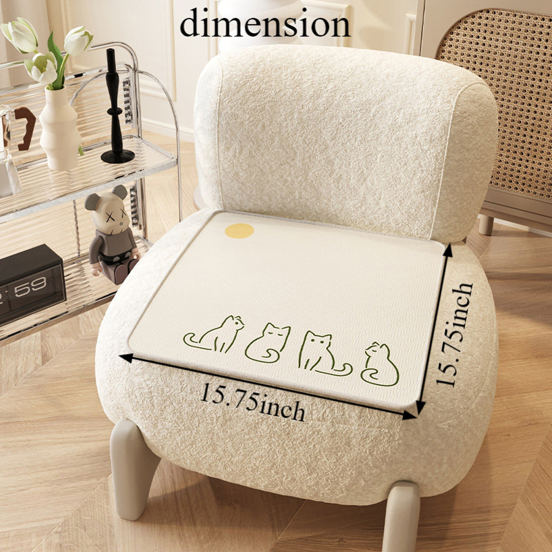 Gracie Oaks - Coussin de chaise, L 15,74 po x P 15,74 po