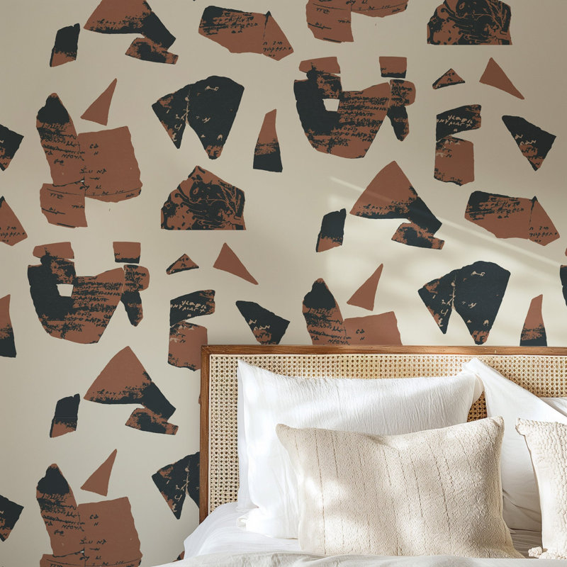 Bo-Kaap Curb Wallpaper, Red Clay, Faux Grasscloth, Non-Pasted