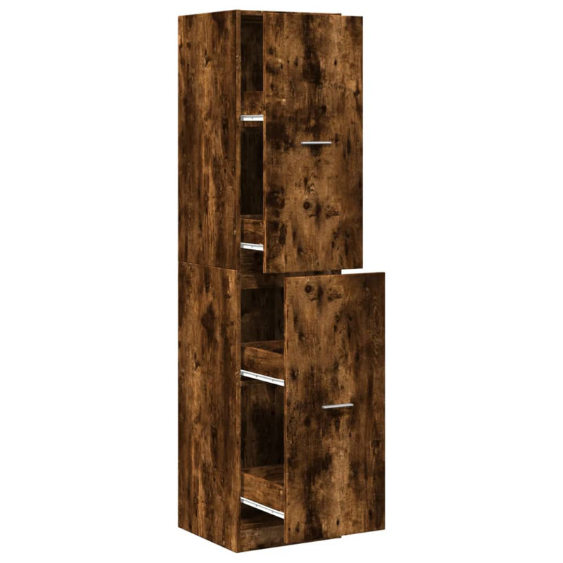 Roswita Bathroom Storage, Smoked oak