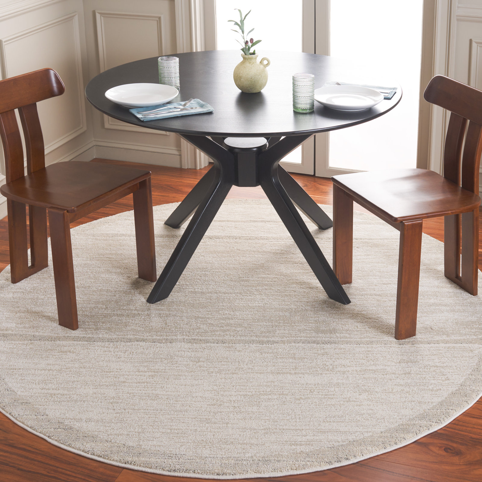 Mullen Geometric Rug, Round 6'7"