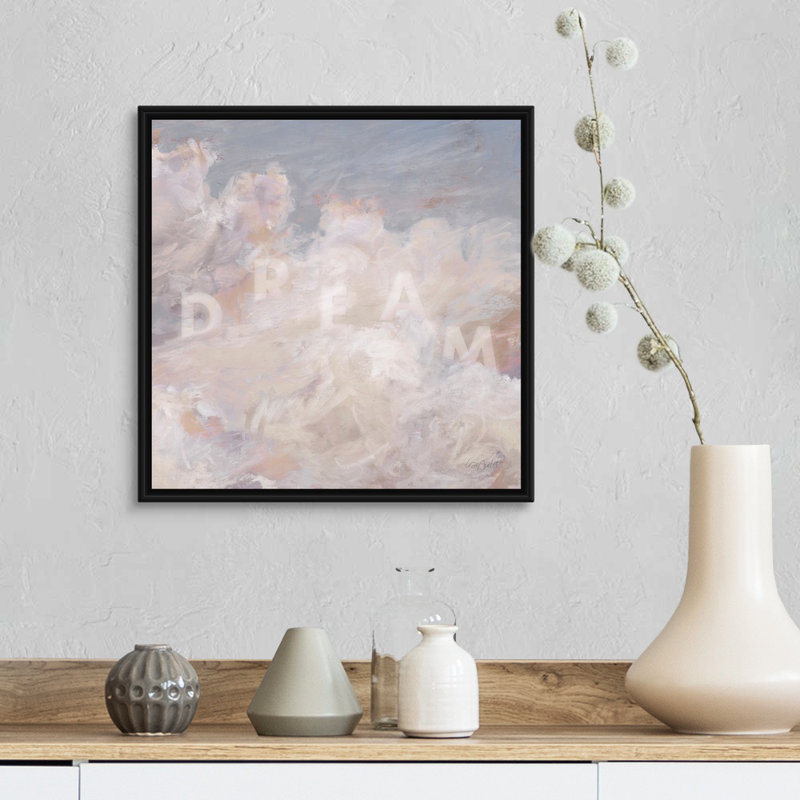 «Daydream Neutral 04» par Lisa Audit - reproduction d'art, Toile avec cadre noir, H 18 po x l 18 po x P 1,75 po
