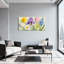 Plantes et fleurs, fleurs printanières colorées, impression sur toile-2064363877