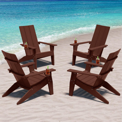 Chaise Adirondack d'extérieur moderne en plastique / résine pour chaises longues