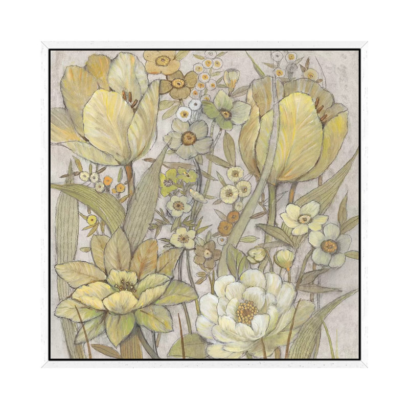 Mix Floral I by Tim O'Toole - Floater Frame Gallery-Wrapped Canvas Giclée on Canvas, White, 45.72 cm H x 45.72 cm W
