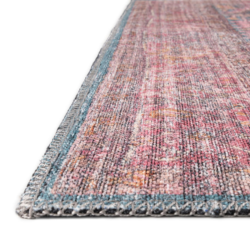 Tapis Hazeltine - bleu antique, Rectangle 3 pi 11 po x 6 pi