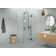 Halo 35 in. x 35 in. x 78 in. 90-degree Fully Frameless Glass Hinged Shower Enclosure