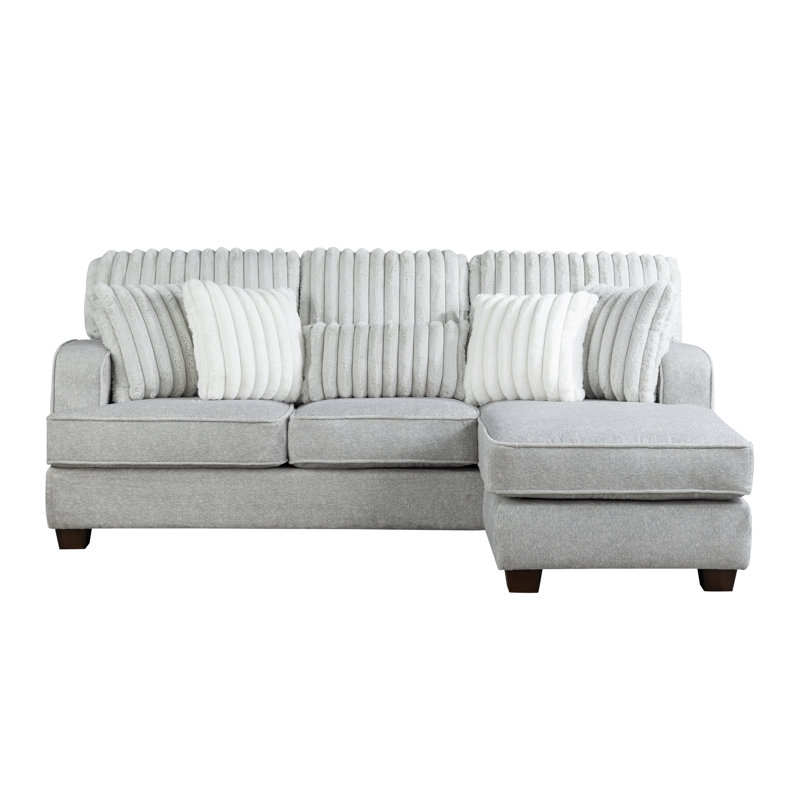 Coussins réversibles Modern, Gris chenille