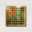 «Retro Color Chart» par Wild Apple Portfolio, art mural en métal doré, 12 po x 12 po-1320543808