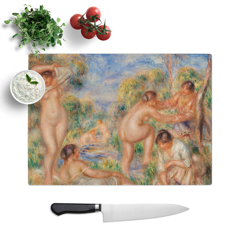 Bathing Group by Pierre-Auguste Renoir Chopping Board, 0.4cm H x 28.5cm W x 39cm L