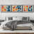 Abstract Vibrant Color Blocks " Bright Orange Mid-Century Modern Retro Shape Polygon " 3 - Pieces-100136154-100136153