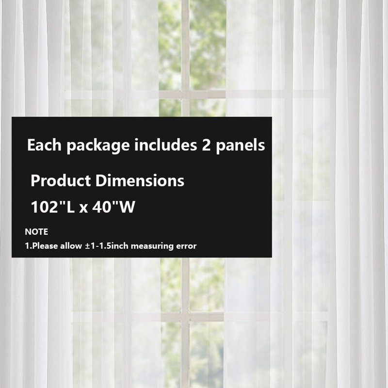 Pinch Pleat Linen Curtains 2 Panels Set, 40" W x 102" L