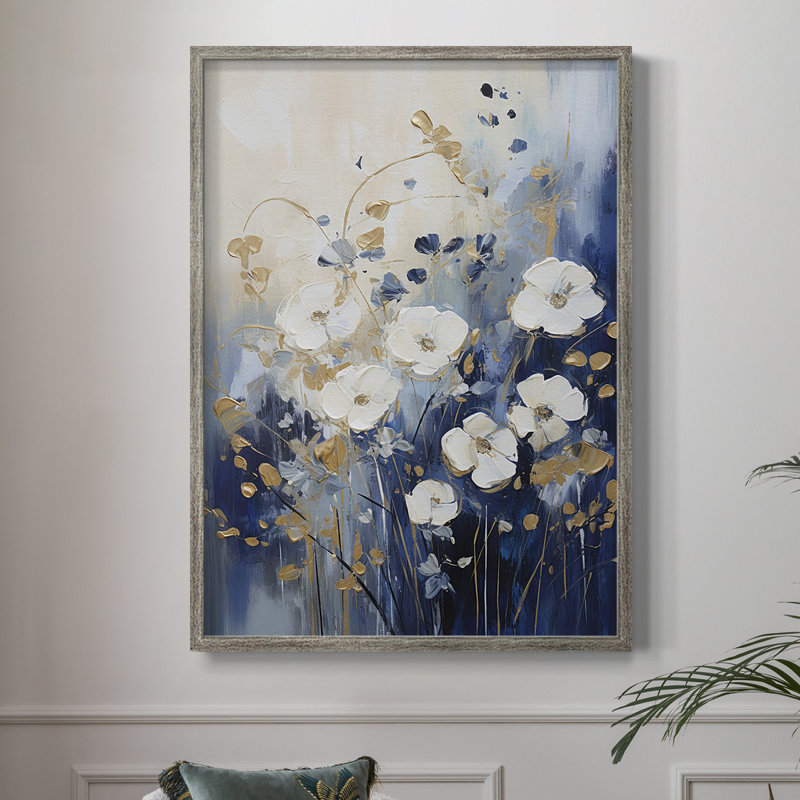 Reproduction encadrée FLORAL Series CCLXV - bois massif, H 30 po x l 24 po