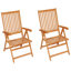2 chaises de patio vidaXL avec coussins crème en bois de teck massif-509633146-449137289