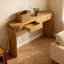 Console avec plateau ovale et deux tiroirs-304947806