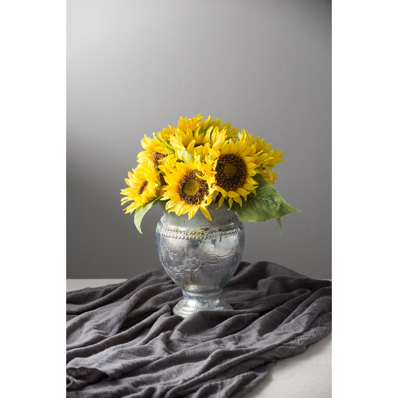 Vase de table en céramique fait à la main D7x9,5 ", H 9,5 po x l 7 po x P 7 po