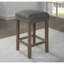Ensemble de table de salle à manger de style transitionnel Siège rembourré avec garniture cloutée et port USB brossé gris et gris-994940465