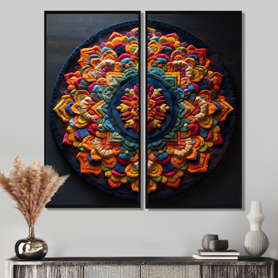 Bouddha bouddha fleur de mandala - art mural traditionnel