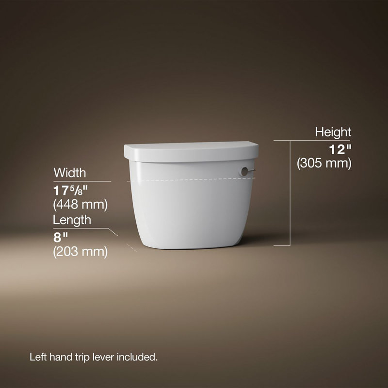 Cimarron 1.28 Gpf Toilet Tank with Right Hand Trip Lever