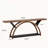 70.87" Console Table With Storage Shelf, Narrow Long Sofa Table Behind Couch Table, 2-Tier Rustic Entryway Table With Half Moon Frame For Hallway Living Room (Brown & Black)