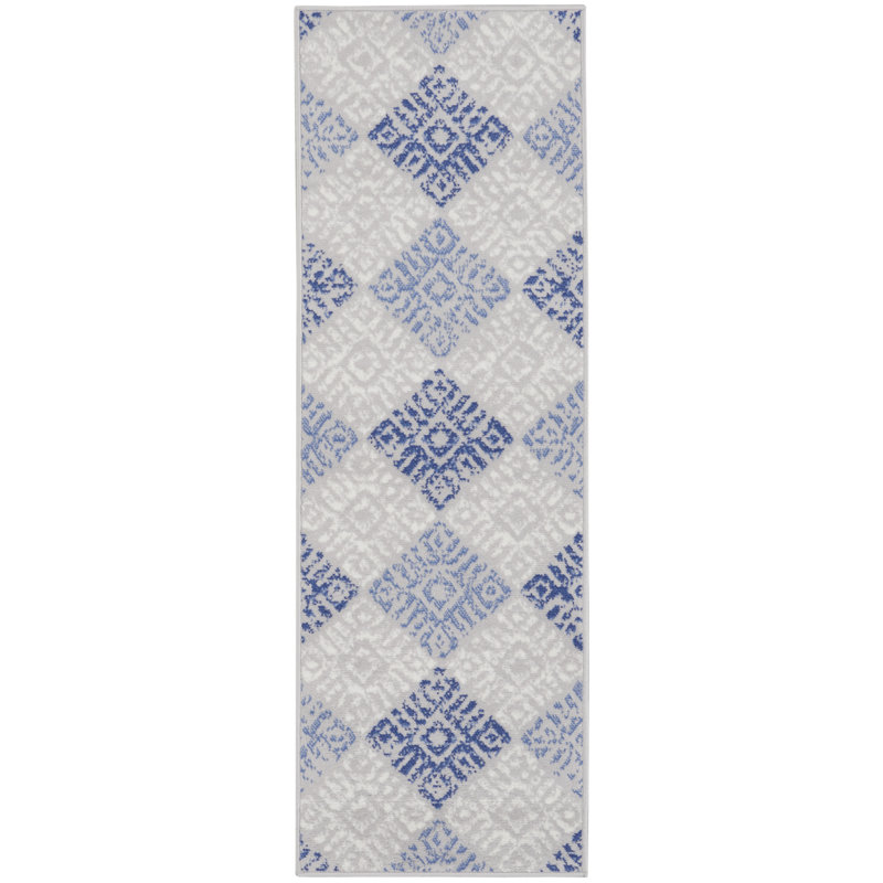 Geometric Indoor Rug, Runner 2' x 6'