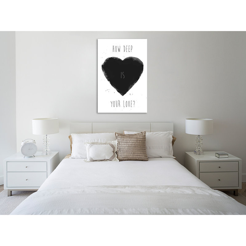 «How Deep Is Your Love», toile tendue par Balazs Solti, H 48 po x l 32 po x P 1,5 po