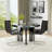 48" Round Faux Marble Mirrored Dining Table