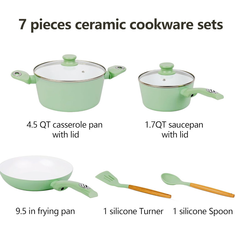 7 - Piece Non-Stick Aluminum Cookware Set
