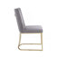 Chaises de salle à manger, chaise d'appoint rembourrée en velours, pieds en métal-725885657