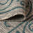 Hagerman Vintage Filigree Textured Weave Gray/Teal Indoor/Outdoor Rug-65520084