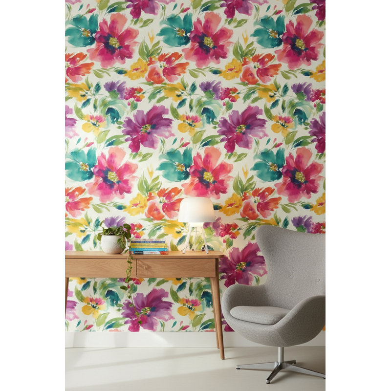 Papier peint floral abstrait abstrait mural