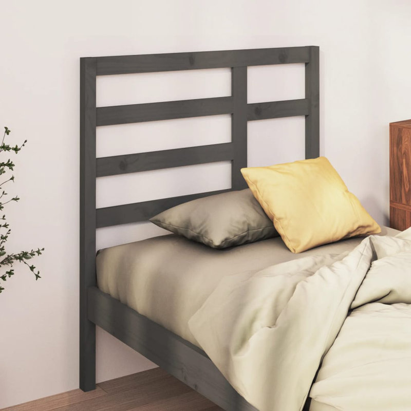 Ralfs Solid Wood Headboard, Grey, Small Single (2'6)