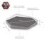 HEXA Low-Wall Lazy Susan - Clear/Dark Gray