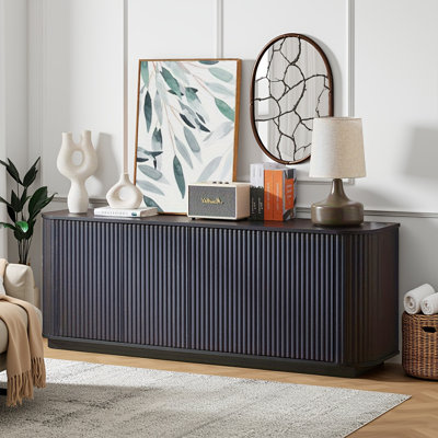 Ebern Designs 64" Vertical-Striped 4-Door Sideboard