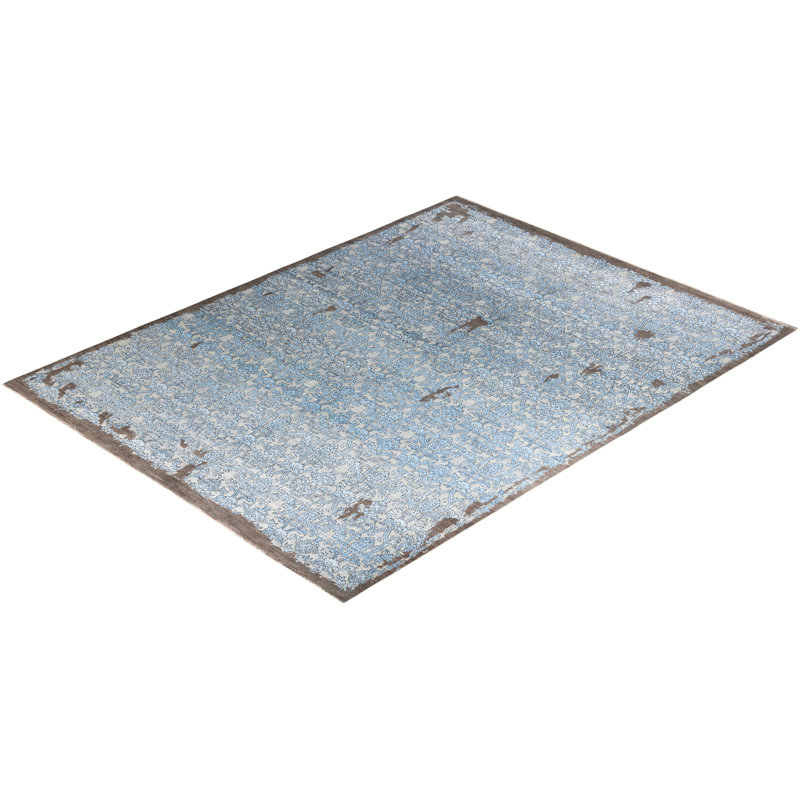Overdyed One-of-a-Kind 9'2" x 12'1" Hand Knotted Area Rug