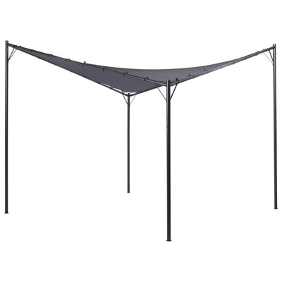 Gazebo AVENTINE Metal 300 cm 300 cm Dark Grey