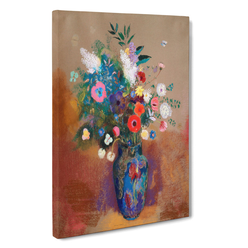 Vase Of Flowers Vol.7 by Odilon Redon - Wrapped Canvas Painting, 60cm H x 40cm W x 3cm D