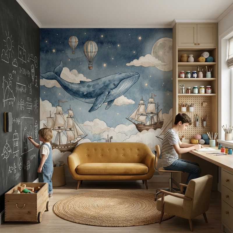 Papier peint Starry Night, Non tissé, 140 po x 108 po