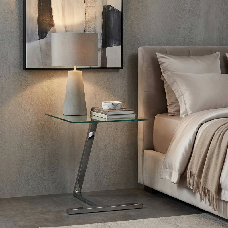 Gershwin Glass Top End Table