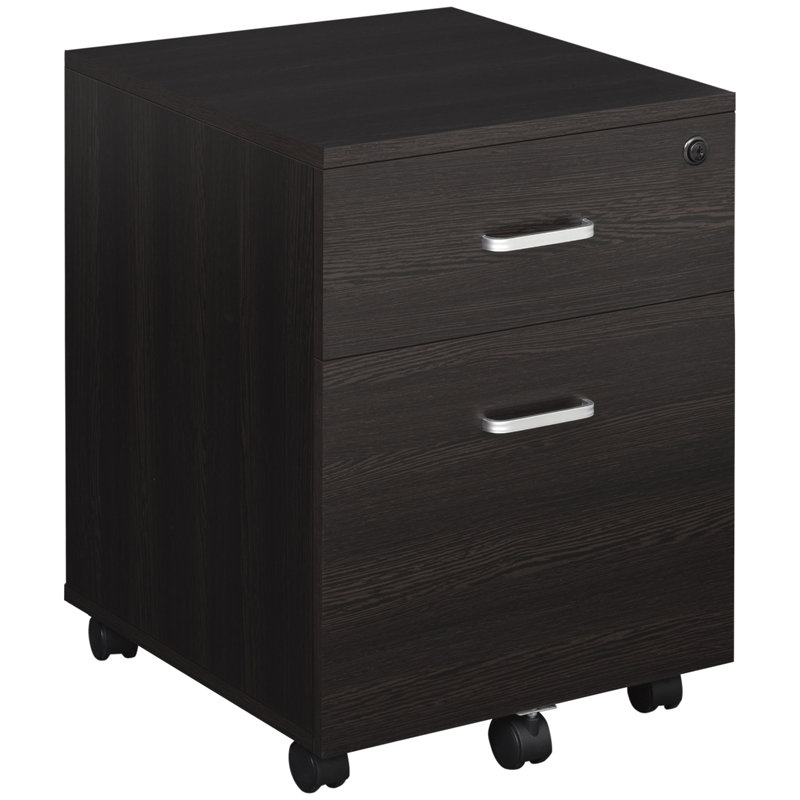 40cm Wide 2 -Drawer Mobile File Cabinet, Black