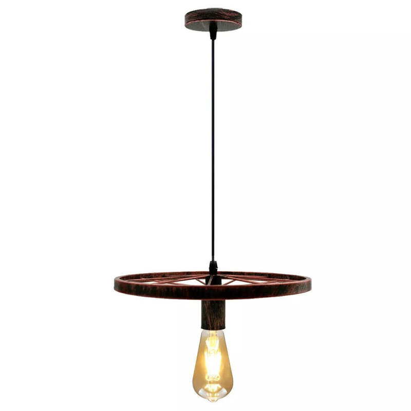 1 - Light Pendant, Rustic Red