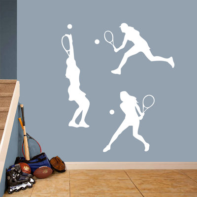 Ensemble 3 pièces de décalcomanie murale de tennis de tennis Angleterre